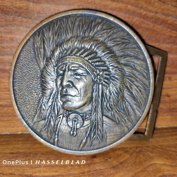 Indian Chief Buckle of Estes(Never Worn) - Picture 1 of 4